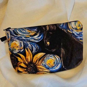 Van Gough style Cat Makeup Bag